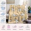 Beagle Wave Stripe Flannel Blanket Warm Soft Halloween Christmas Couch Warm Cozy Decorative Decor Gift For All Season