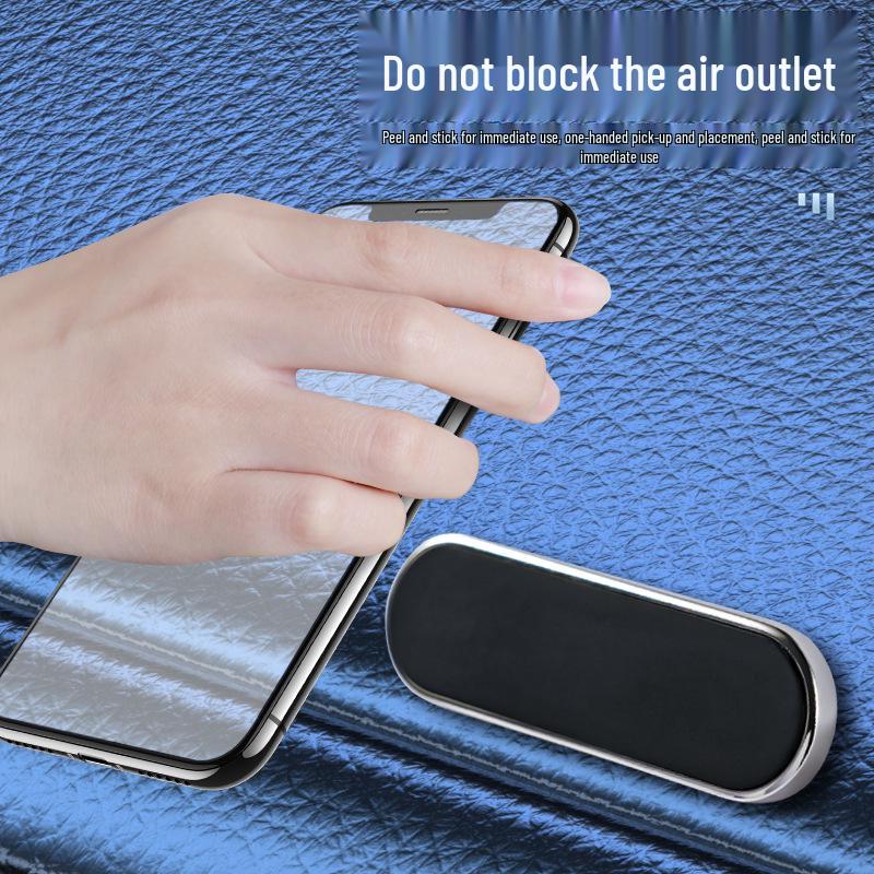 Portable Magnetic Car Phone Holder with Invisible Metal Support