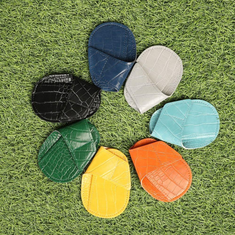 PU Leather Golf Iron Headcover Crocodile Pattern Wear Resistant Golf Wedges Head Cover Waterproof Dustproof Golf Club Head Cover
