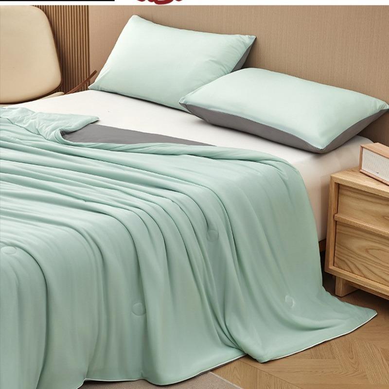 Cool Ice Silk Towel Quilt Summer Thin Office Solid Color Sofa Blanket Color Combination Summer Cool Air Conditioning Cover Quilt