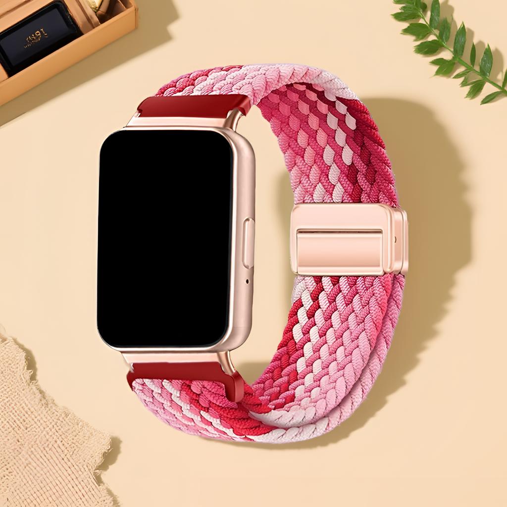 Für Samsung Galaxy Fit 3 Verstellbares Mode Magnetisches Sport Geflochtenes Ersatz-Uhrenarmband Smart Zubehör