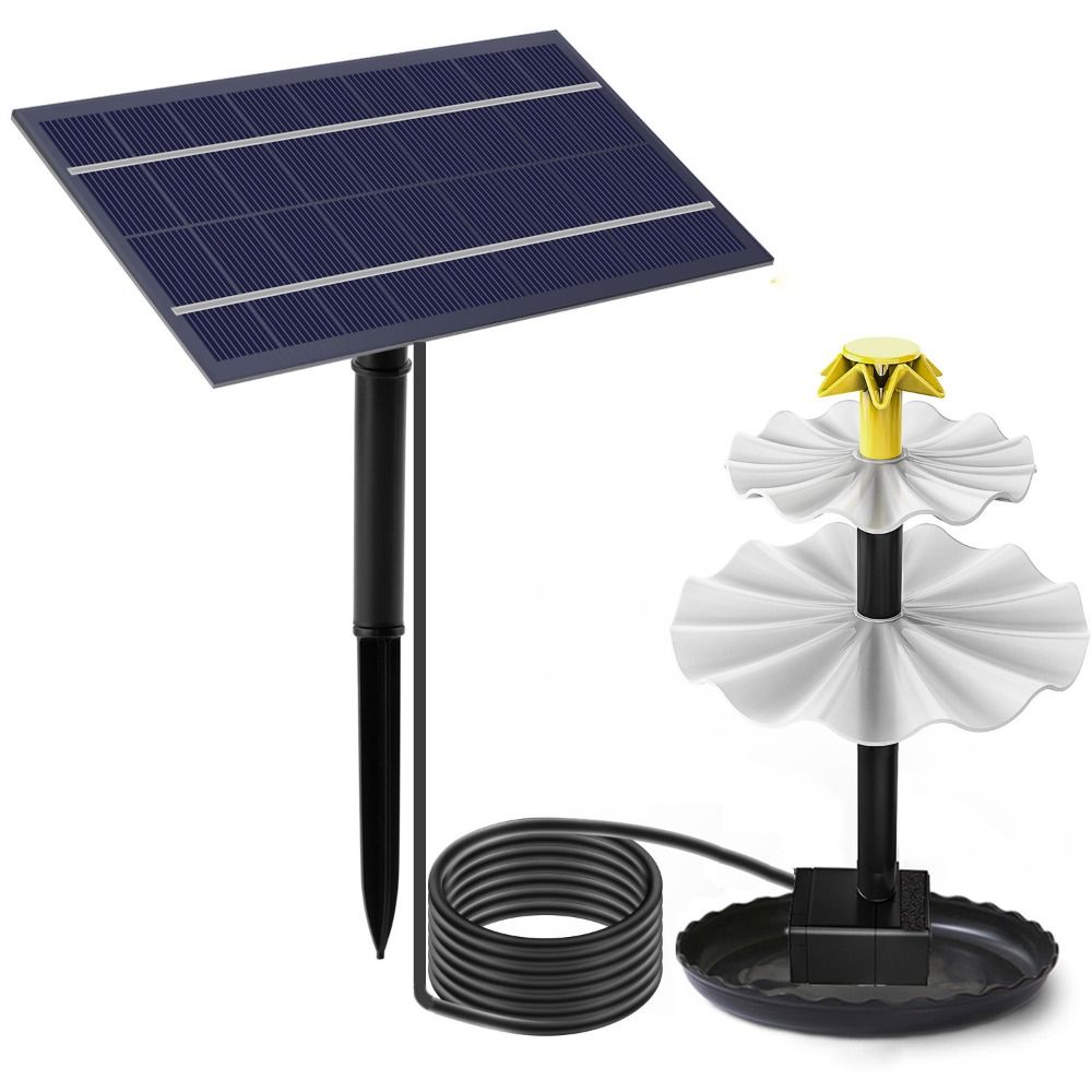 

DIY Solar Fountain Pump With Water Pump Aquarium Fountain Water Sprinkler Sprayer Bird Bath 12.5x21.5cm