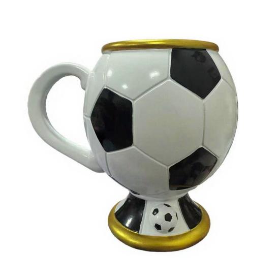 Soccer Coffee Mug Football Cup Heat Insulation Stainless Steel Resin 300ml Capacity Mug