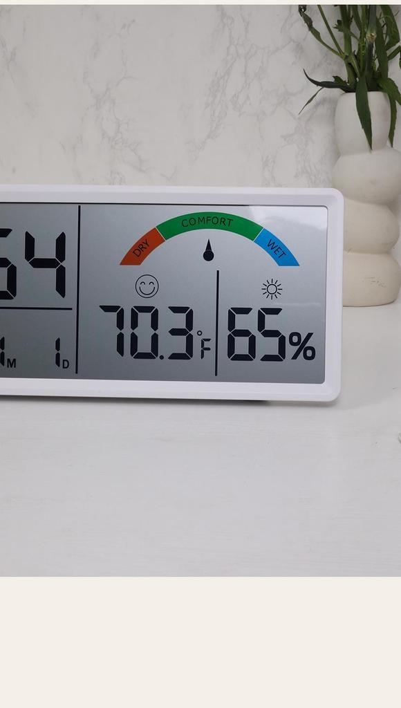Relógio LCD Multifuncional de Tela Grande: Relógio Digital para Sala de Estar com Display de Temperatura e Umidade, Modelo 9554
