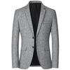 Blazers d'affaires à la mode pour hommes Tout tendance Style britannique Décontracté Minceur Couleur unie Mariage Travail Style quatre saisons Blazer masculin