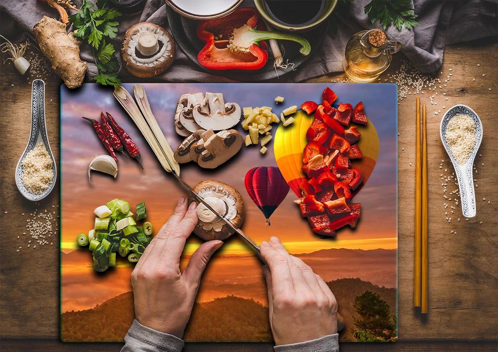 Glass Board Cutting Board 52X40 Sky