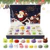 Holiday Decoration for Home Car Christmas Advent Calendar, 24 Day Countdown Box with Mystery Figures, Companion Kids Festive Decor Room And