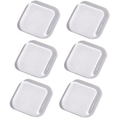 6Pcs/Set Round Square Door Handle Protection Pads Thickened Transparent Door Stoppers Wall Protecion Silicone Self-Adhesive