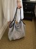 Korean Style Striped Tote Bag - 2026 New Fashion Large Capacity Handbag for Commute and Students