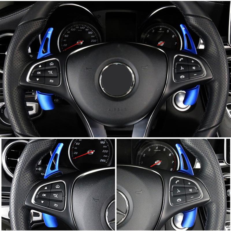 For Mercedes Benz C E Class W205 W213 MB GLE C292 W166 W167 2016-2021 Car Steering Wheel Paddle Shifter Extend DSG Sticker Style