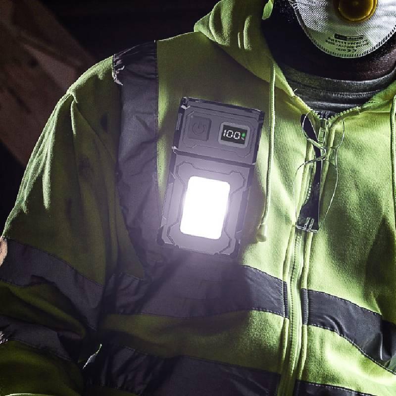 Flashlight Led Powerful Side Cob Lamp Rotation Portable Warning Outdoor Light