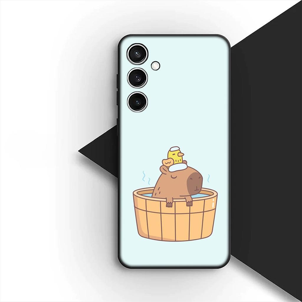 Anime Capybaras Phone Case for Samsung Galaxy S24 S25 S23 FE Ultra Plus S7 Edge S25+ S23+ A56 5G Protective Cover