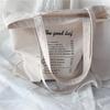 Borsa a tracolla in tela di grande capacità Borsa a tracolla riutilizzabile in tessuto di cotone per borse da spiaggia da donna