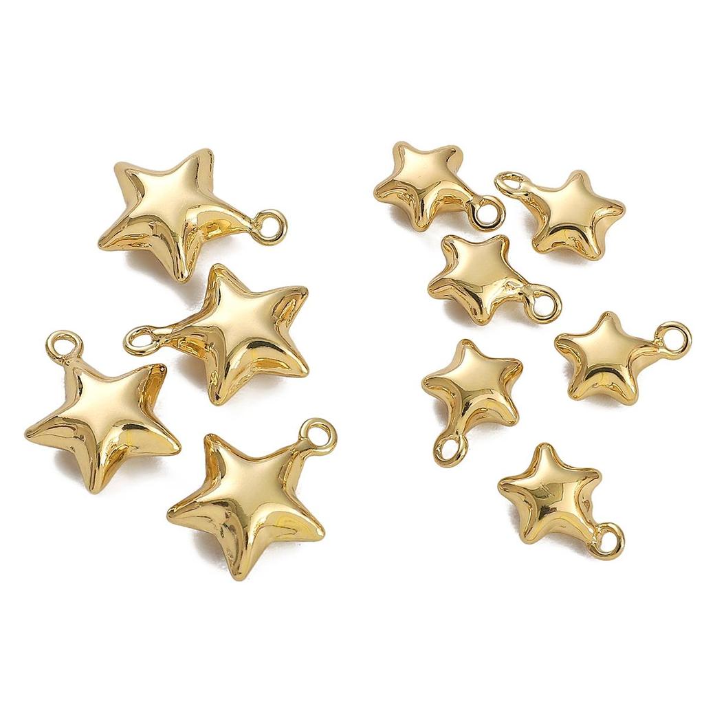 Pendentif pentagramme suspendu unique en cuivre, pour bricolage, fabrication de bijoux, accessoires artisanaux