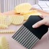 Thickened Wavy Chopper Multi-Functional Crinkle Cutter Time Saving Potato Cutter  Food Preparation