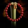 Cinnabar Style Beaded Bracelet Peanut Lucky Bead Hydrangea Charm Luxury Niche Jewelry Gift for Women
