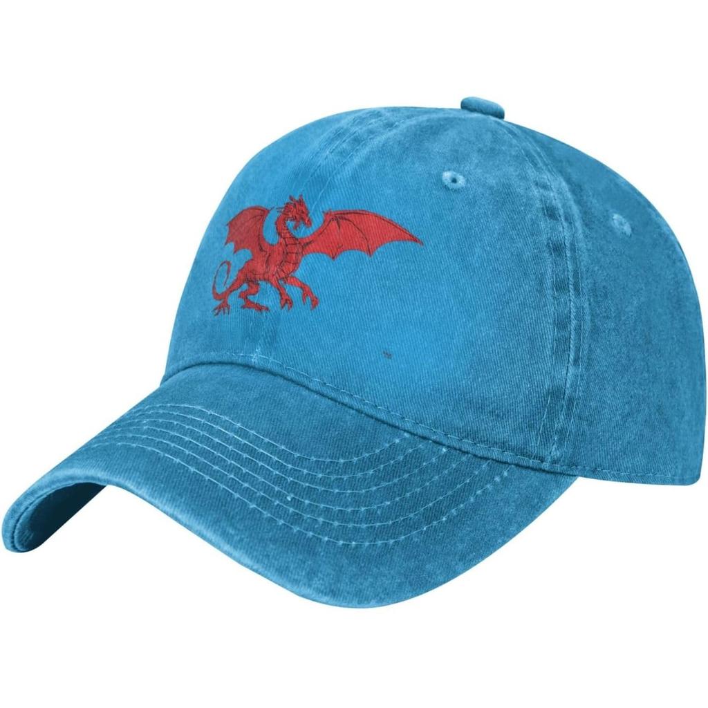Casquette de Baseball Dragon Gallois Coton Lavé Réglable Casquette Papa Protection Solaire Unisexe