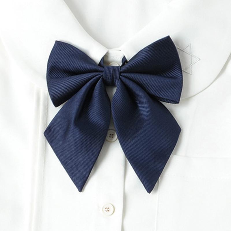 JK Solid Color Feather Bow Tie - Girls' Sailor Uniform Accessory