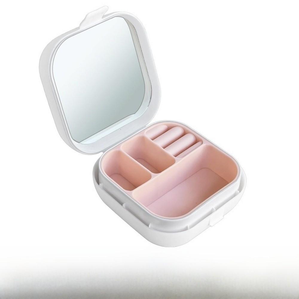 Large Capacity Jewelry Box Portable Box with Mirror Durable Square Storage Box Travel