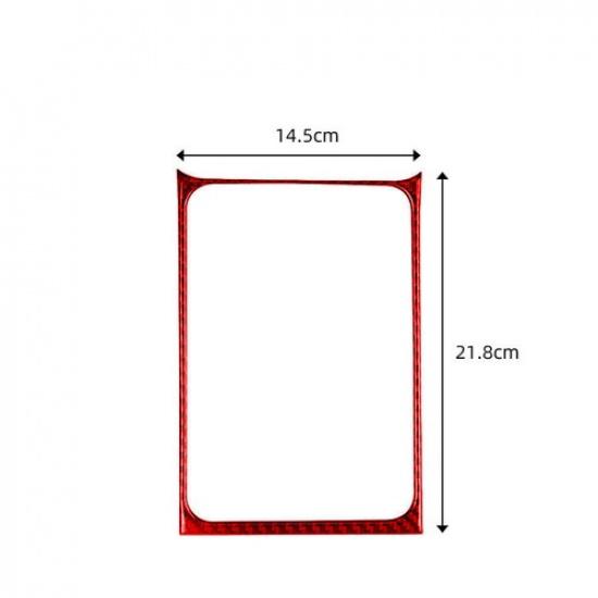Red Carbon Fiber Center Cupholder Frame Cover Trim For Volkswagen Golf