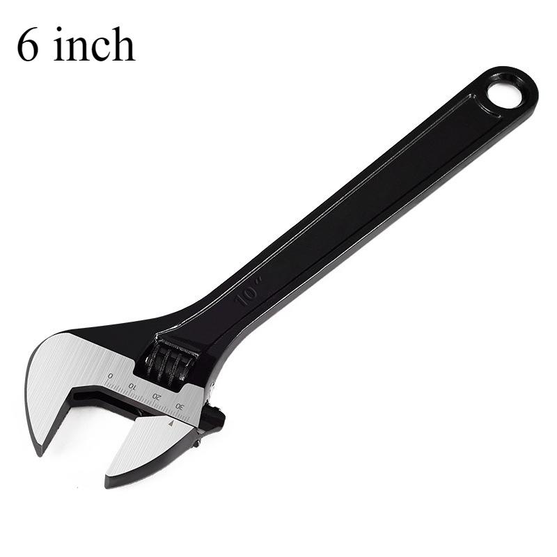 

6/ 8 /10 /12 Inch Adjustable Wrench Set Corrosion Resistant Black Oxide Finish for Automotive Plumbing Household Repairs