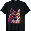 Maine Coon Cat Lovers Colorful Pop Art Maine Coon T-Shirt for Men Women Girls Kids