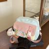 Child Cartoon Nylon Small Handbag With Splicing Design For Kindergarten Girls