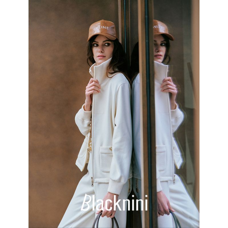 Blacknini Yin WAF/"Modeling Set" Miu Sense Machine Made Athflow Inner Wear Outer Wear Sweatshirt and Sweatpants