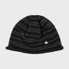 TCM Stripe Bottle Beanie (charcoal/grey)