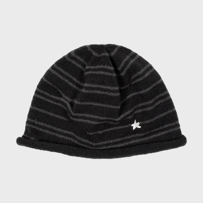 TCM Stripe Bottle Beanie (charcoal/grey)