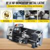 Aktualisierte 750W Mini-Metall Drehmaschine 8x16 Zoll Metall Drehmaschine mit Luxus-Zubehörkasten, 50-2500 U/min Stufenlos Variable Geschwindigkeiten MT3 Spindelkonus Metall Drehmaschine