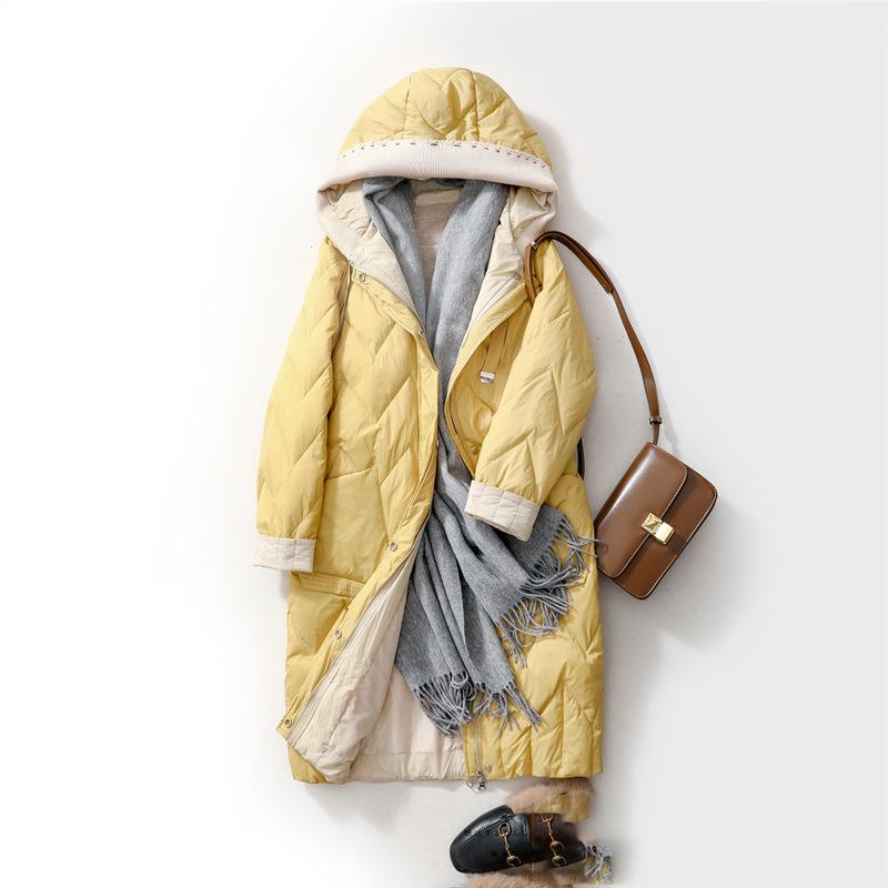 Winter Long Oversize Down Jacket Women Fashion Warm Thick Coat Autumn Casual Slim Hooded Puffer Jacket