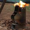 Collapsible Combustion Stove, Portable Stainless Steel Wood Burning Stove, Stable   for Pots, Big   Power, Fuel Efficient, Collapsible and P