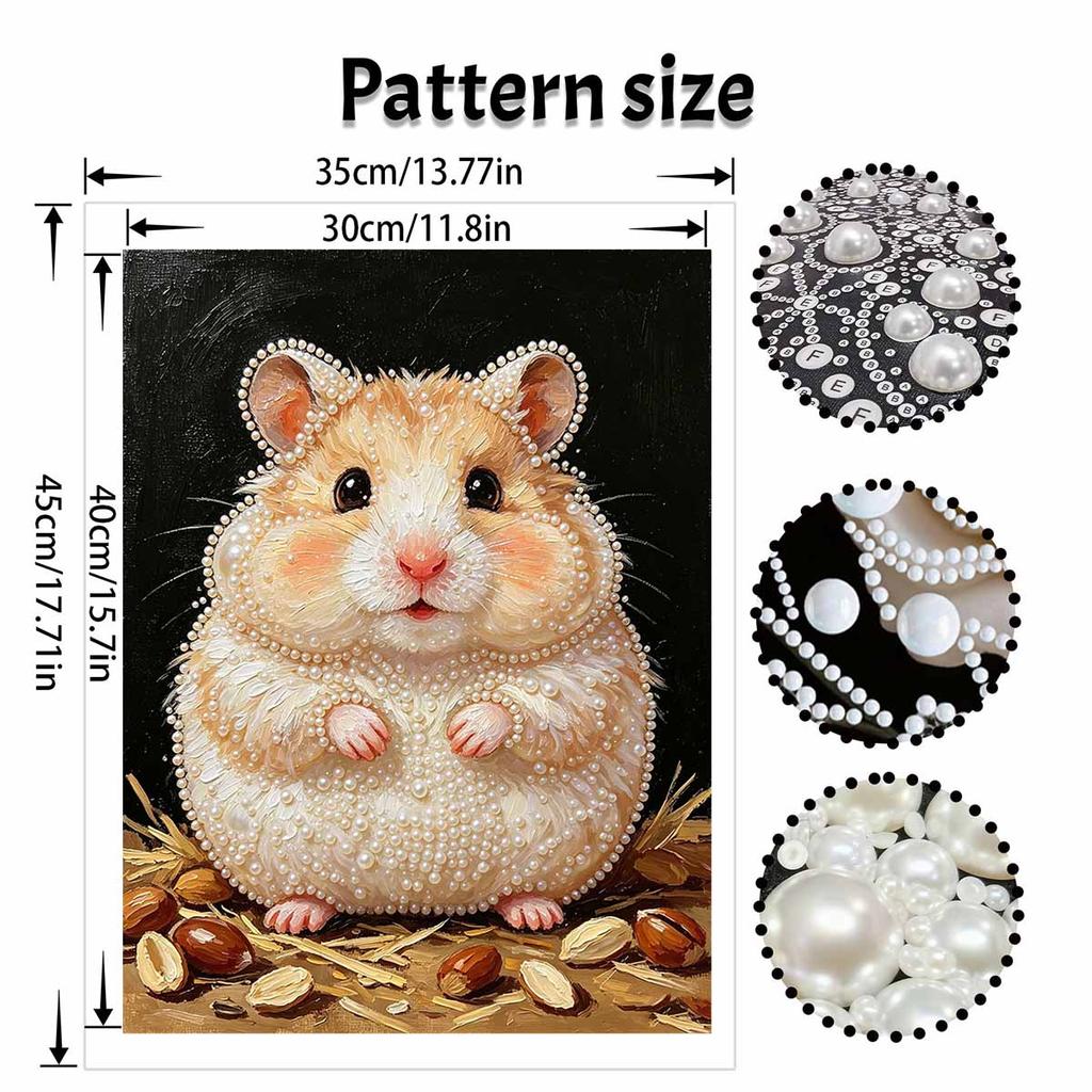 Pearl Painting Kit Hamster Painting Art Handmade Diy Home Decoration Painting