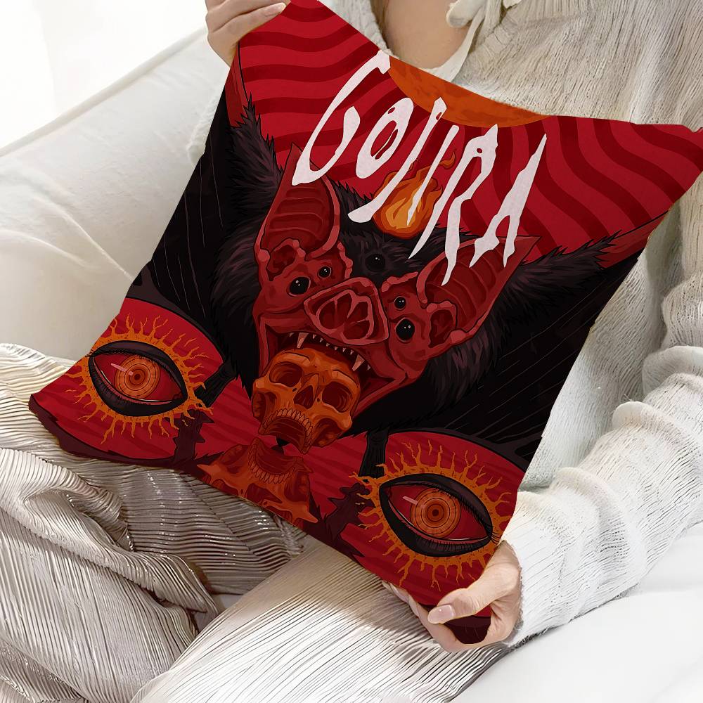 G-Gojira Band Pillow Gift Home Office Decoration Bedroom Sofa Car Cushion Cover Case 45x45