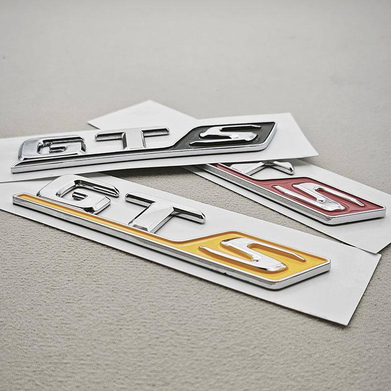 Logo GTS Car Letters Rear Trunk Badge Emblem Sticker Decals For Mercedes Benz AMG GT GTS C190 Tail Marking Exterior Accessories