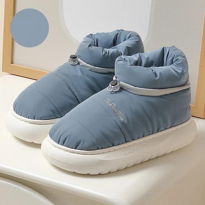 Woman Boots Thick Bottom Waterproof Warm Plush Female Cotton Shoes Winter fur Leisure Chunky Round Toe Women Snow Boot