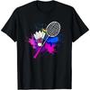 Funny   Shirts Badminton Player T-Shirt Colorful Shuttlecock Racket Women Man Casual Shirt Short Sleeve Shirts