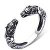 Men's Retro Double Dragon Head Chinese Style Ring