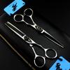 5.5-inch Professional Hairdressing Scissors Set: Includes Straight, Bangs, and Thinning Scissors - Classic White