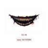 Halloween Mouth Tattoo Scary Clown Face Stickers Creepy Temporary Tattoos Waterproof Party Makeup Costume Props