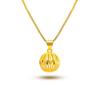 Vietnamese Gold Plated Openwork Ball Pendant Necklace for Women