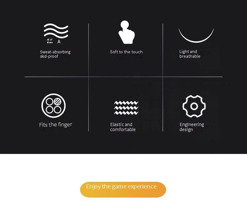 Pár pro PUBG Gaming Návlek na prsty Prodyšné Konečky prstů Odolné proti potu Protiskluzový kryt na konečky prstů Rukavice na palce pro mobilní hru