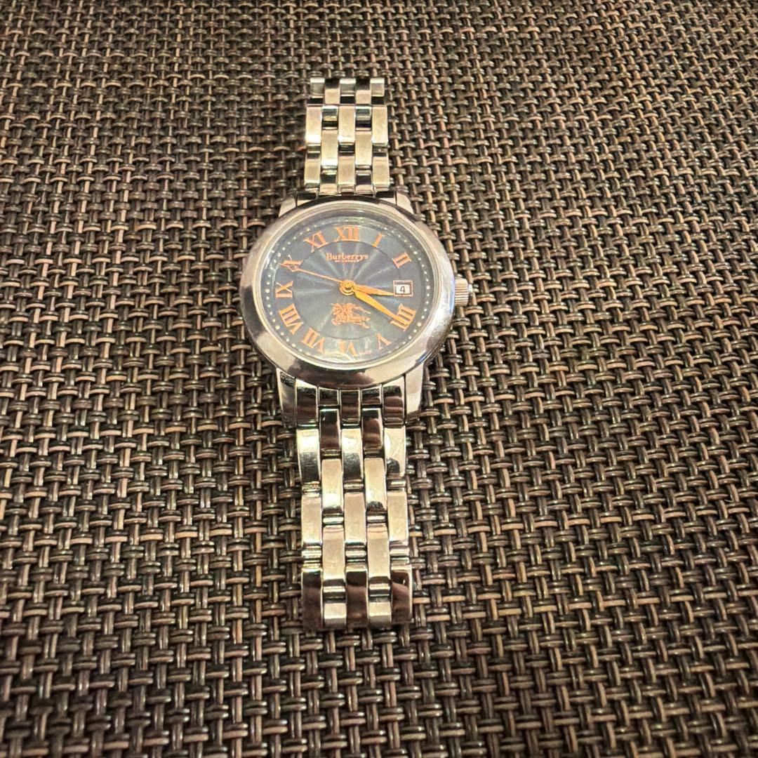 Used BURBERRY Burberry watch navy 12000L ladies