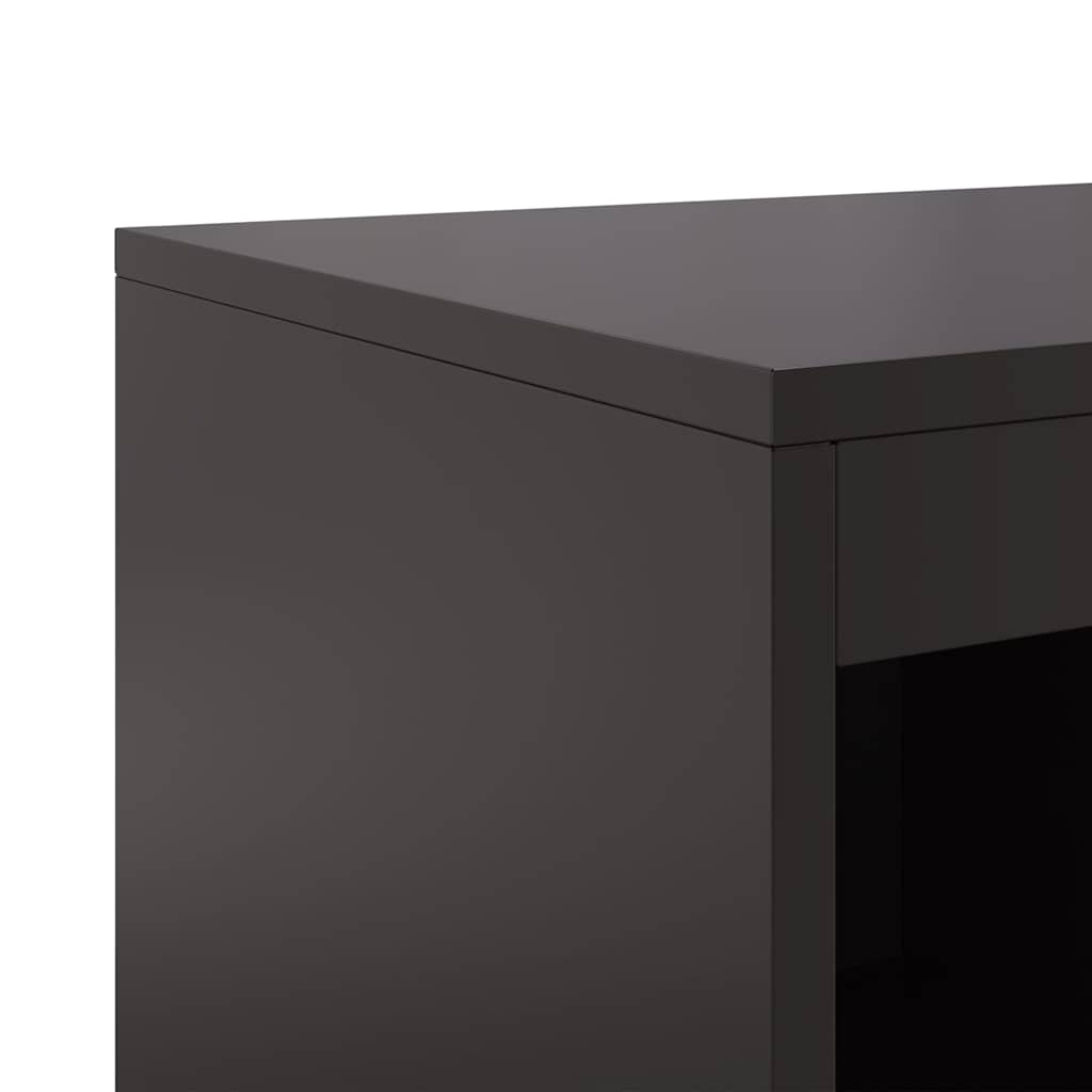 Sideboard Black 100.5 X 39 X 107 Cm Steel