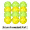 Silent Pickleball Balls Quiet Foam Pickleballs Practice Balls With Exact Real Ball Bounce Soft Pu Pickleball Ball For Indoor Use