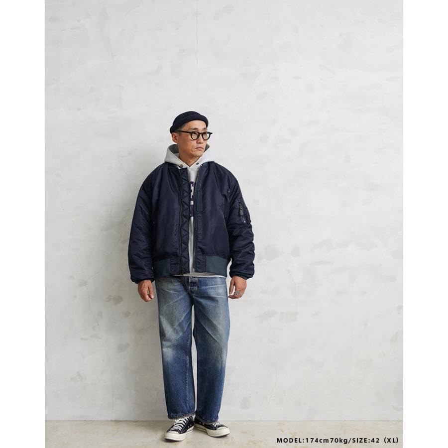 WAIPER US Military MOD Flight Jacket TEST SAMPLE Model NAVY B-15C [WP08] (40 (L) NAVY)