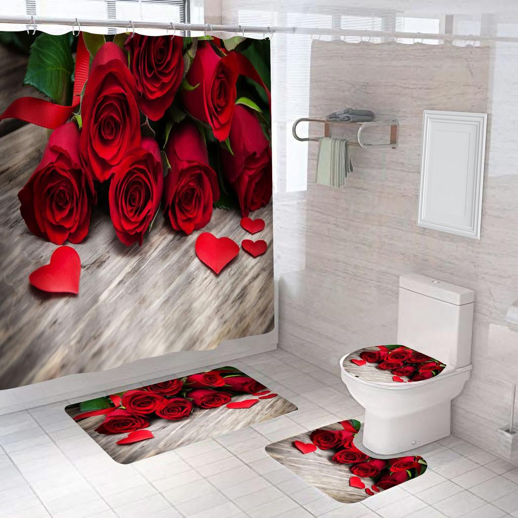 Bathroom Shower Shower Curtain Set No Punch Bathroom Window Curtain Door Curtain Partition Curtains
