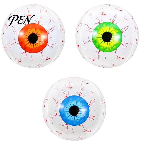 Inflatable Horror Party Supplies Simulated Eyeball Balloon, Theme Halloween Decoration, Large Aluminum Foil Balloon Set Spooky Eye for Indoor