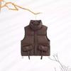 Women's Korean Style Stand-up Collar Sleeveless Waistcoat - Autumn/Winter Solid Color Warm Vest